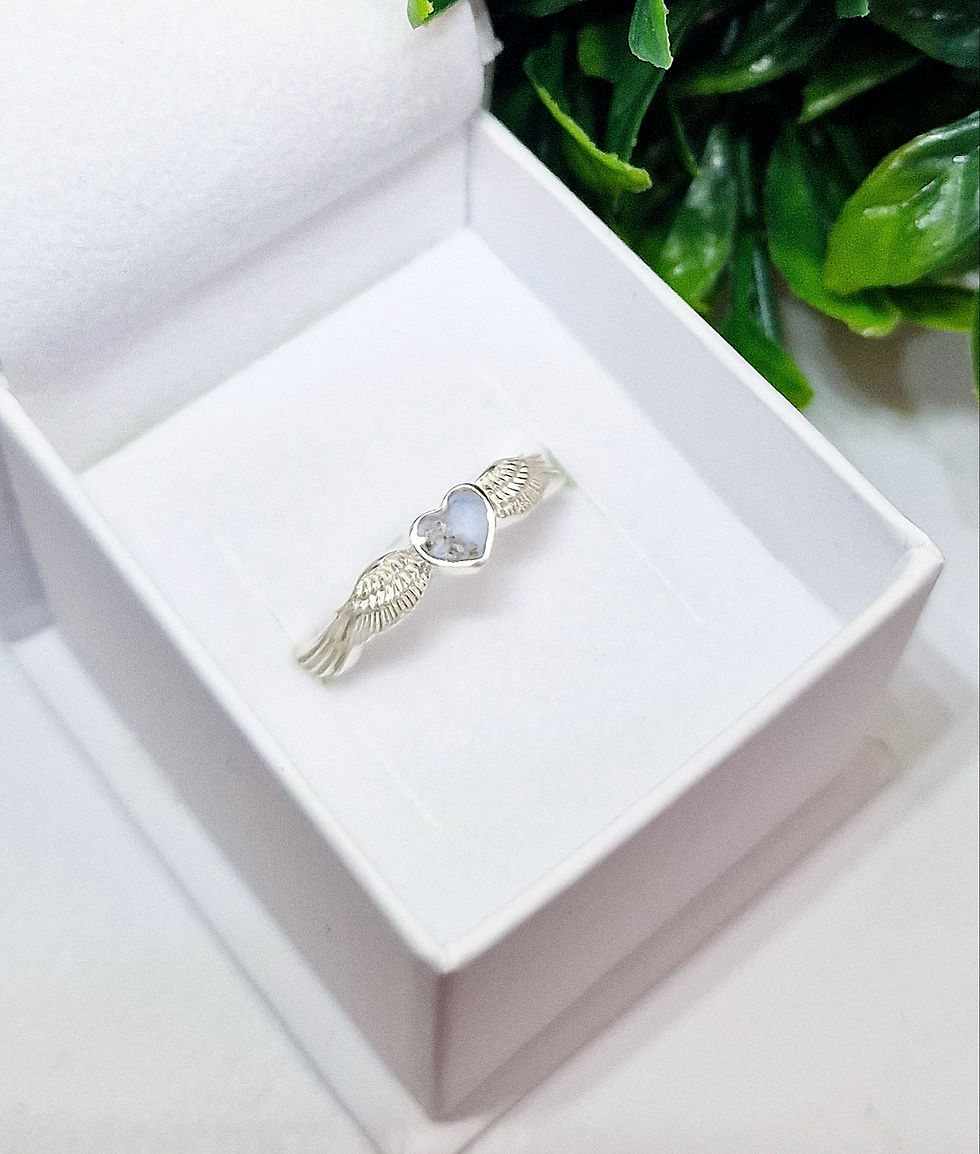 sterling silver ashes ring