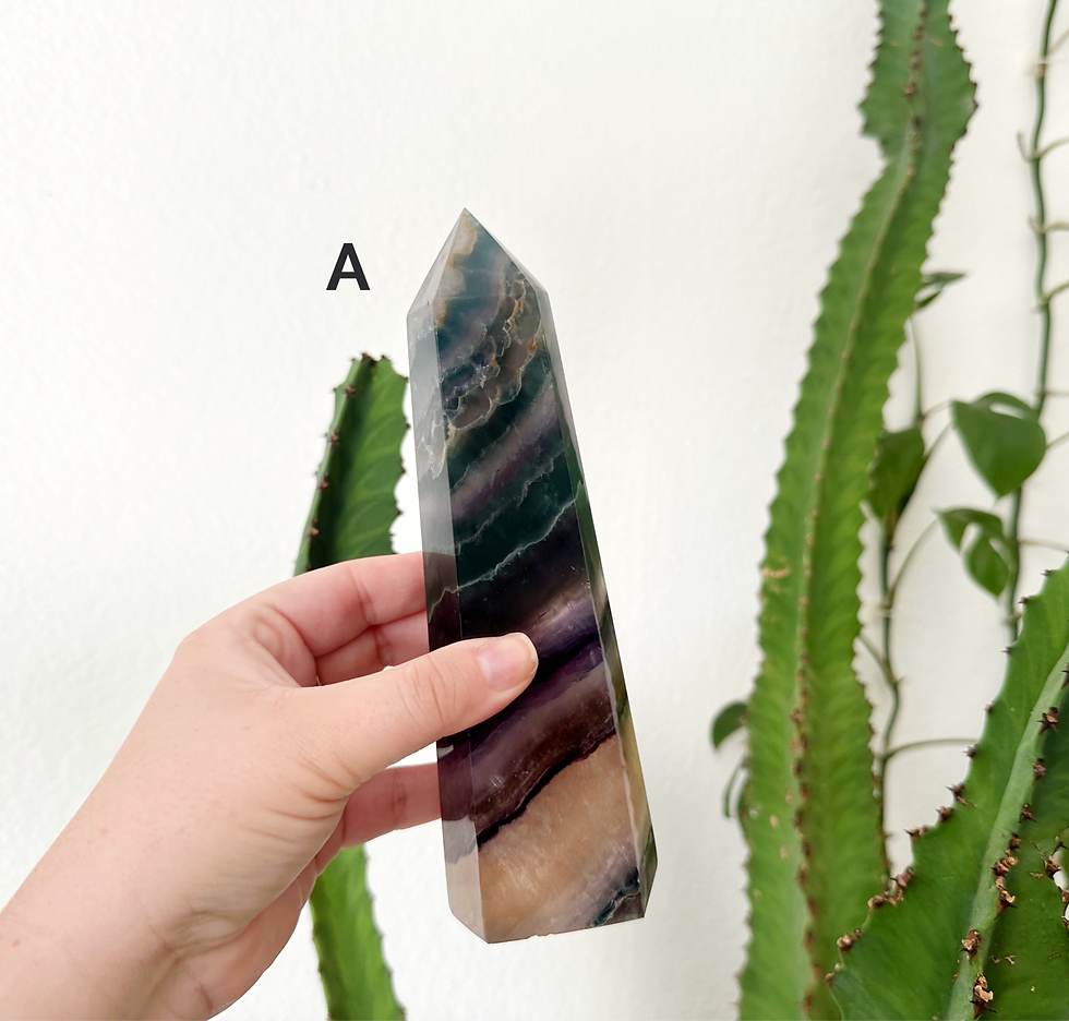 Thumbnail: Rainbow Fluorite Tower XXL (7.5+ inches, 2+ pounds)