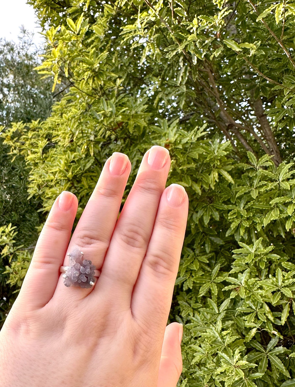 Thumbnail: Grape Chalcedony Ring Sz 8.75 (925)