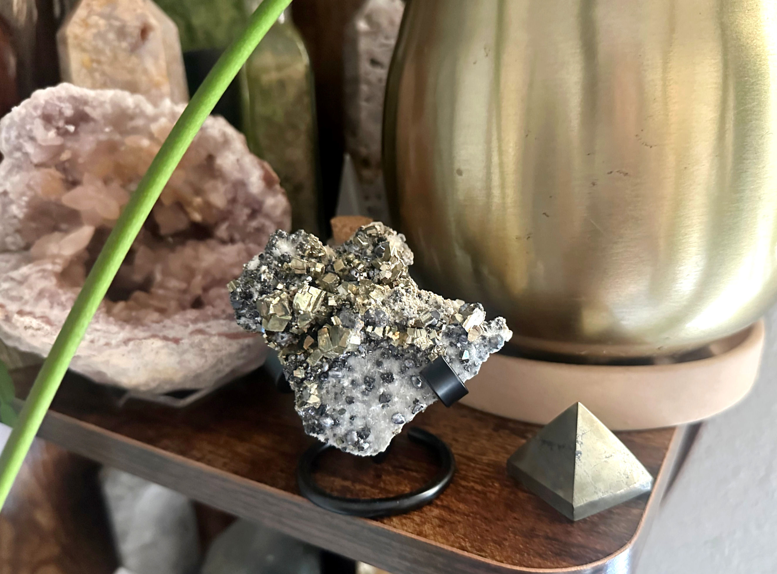 Pyrite, Sphalerite & Galena Cluster on Quartz