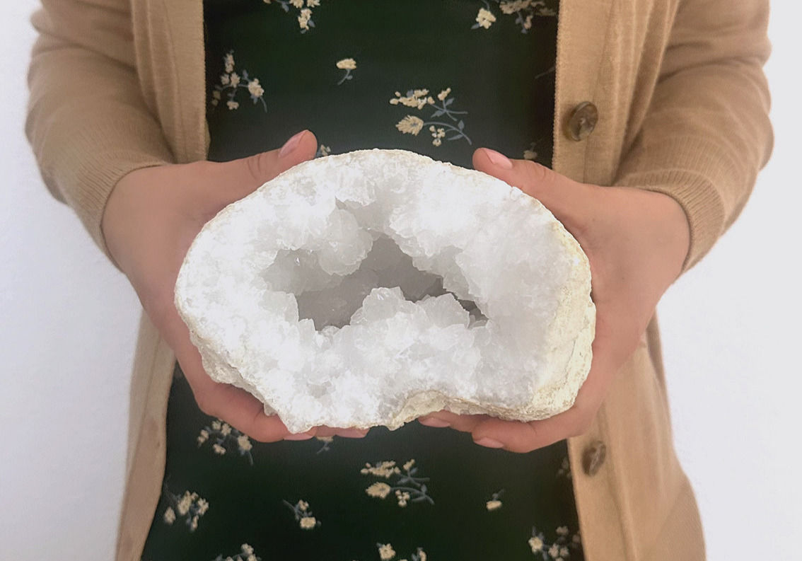 White Quartz Druzy Geode XL (5 Pounds!)