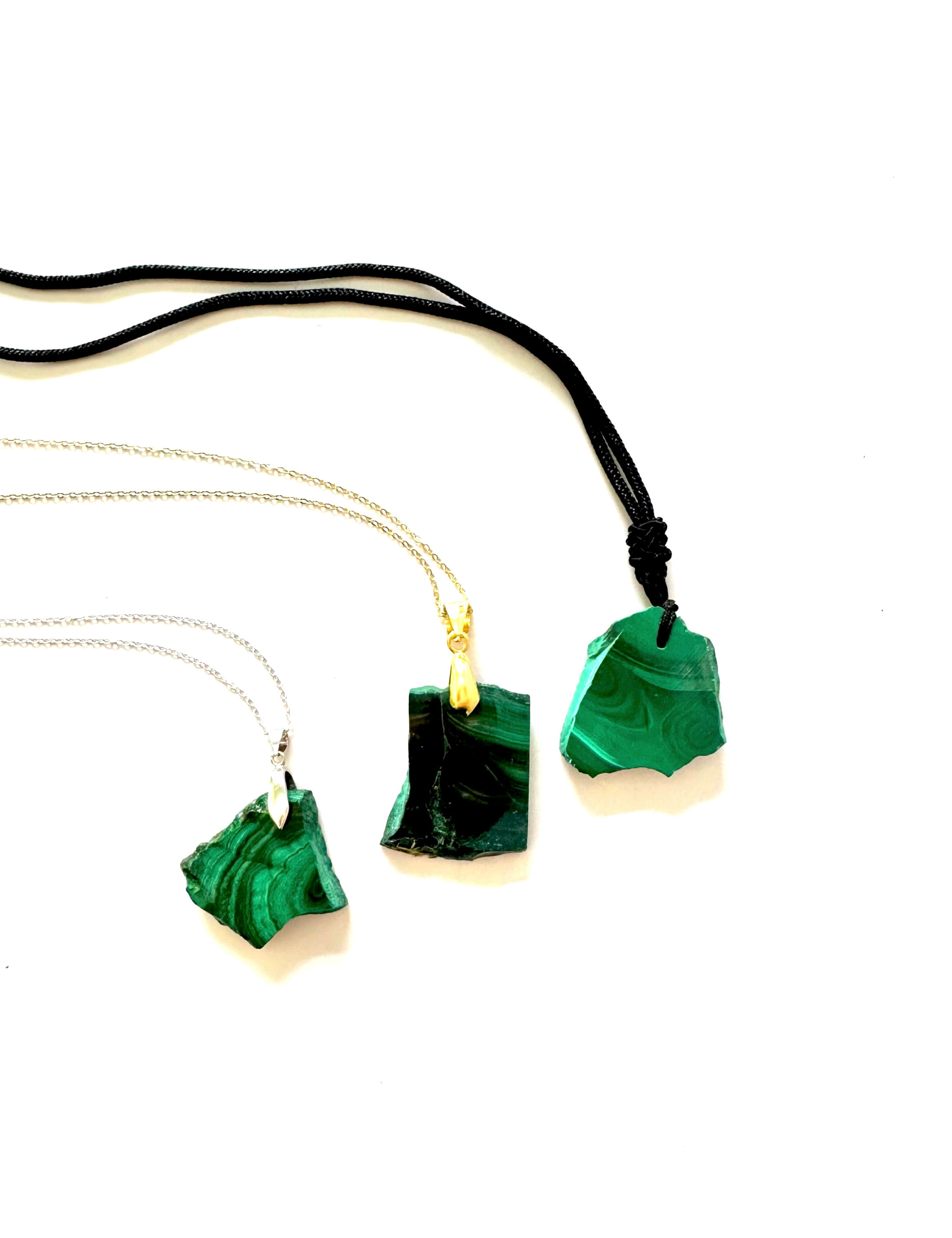 Malachite Raw Chonk Necklaces