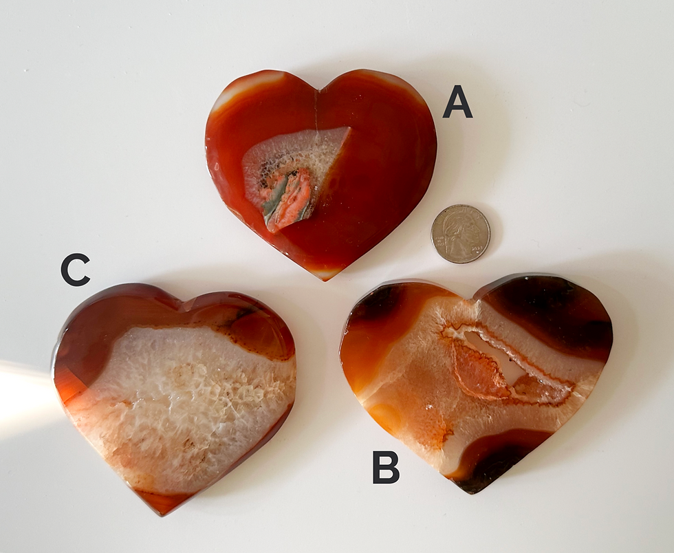 Thumbnail: Carnelian: Heart, Rhombus, Hamsa (you pick!)