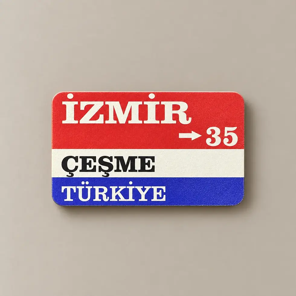 Çeşme Plaka tek katlı magnet – By Bro Design