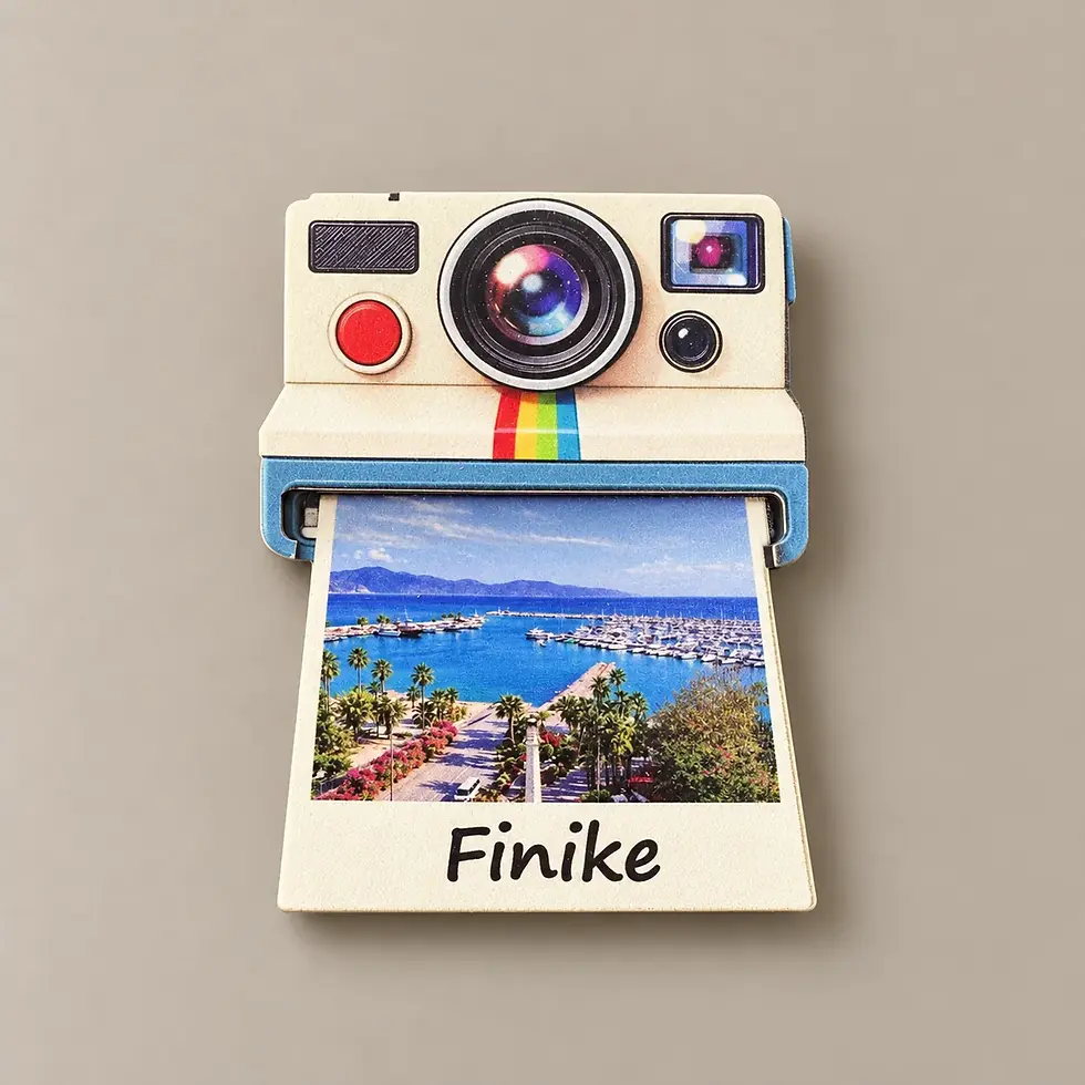 Finike Kamera çift katlı magnet – By Bro Design