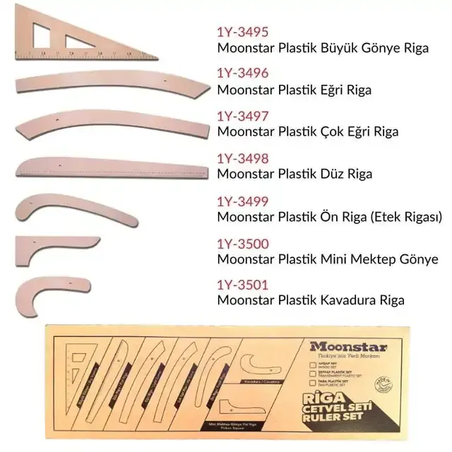 Taba Plastik Riga Cetvel Takım (7 Parça Kutulu) - 1