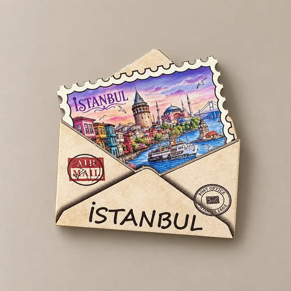 İstanbul Zarf Galata çift katlı magnet – By Bro Design