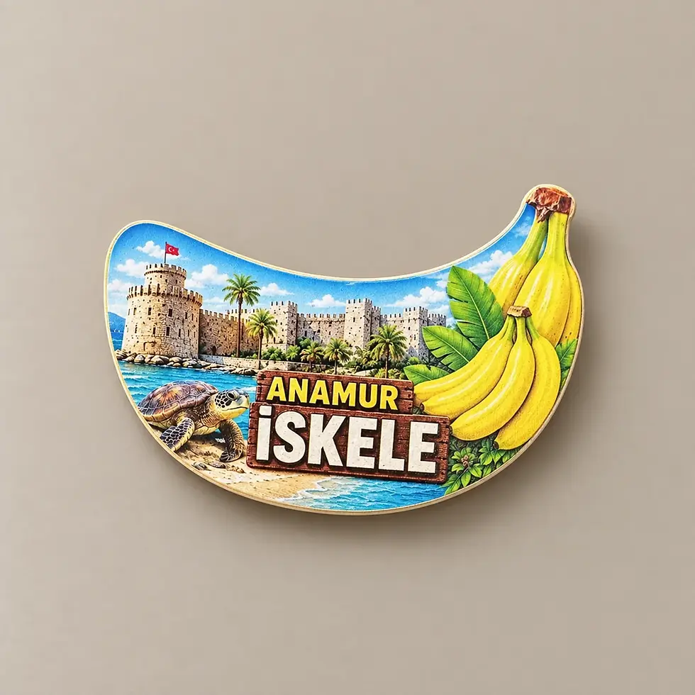 Anamur İskele Muz tek katlı magnet – By Bro Design