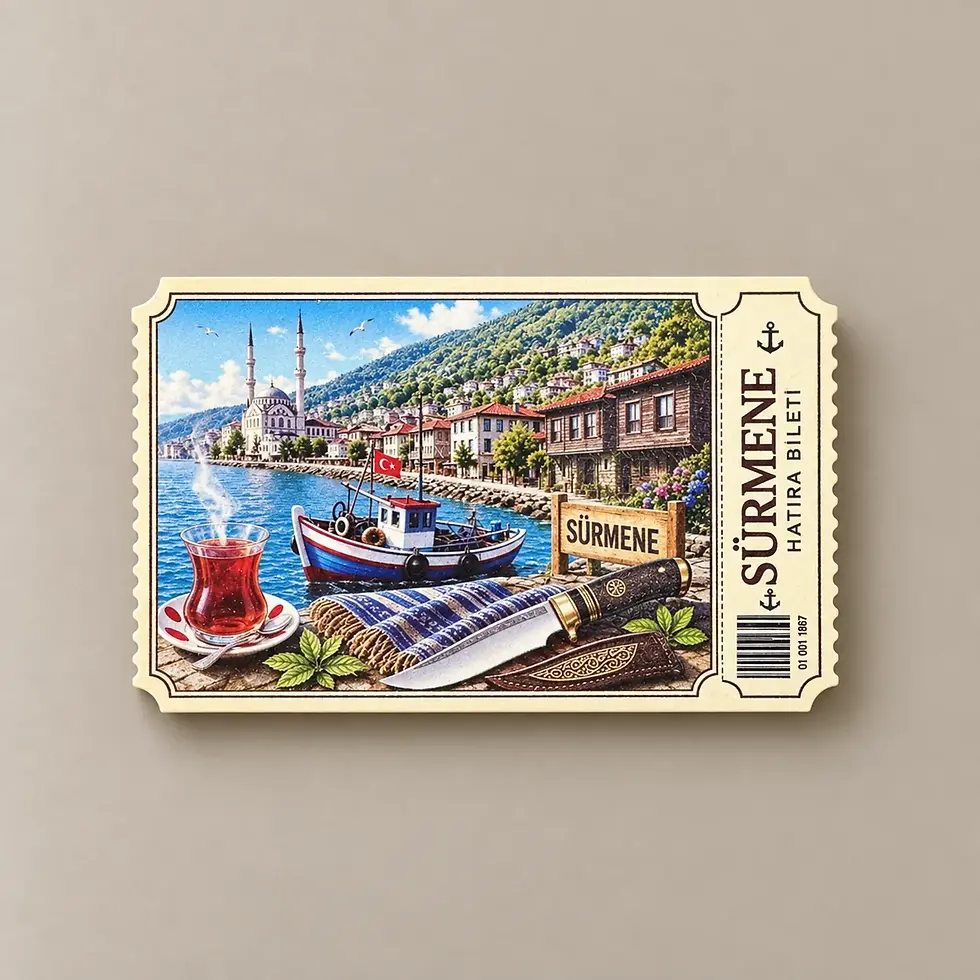 Sürmene Bilet tek katlı magnet – By Bro Design