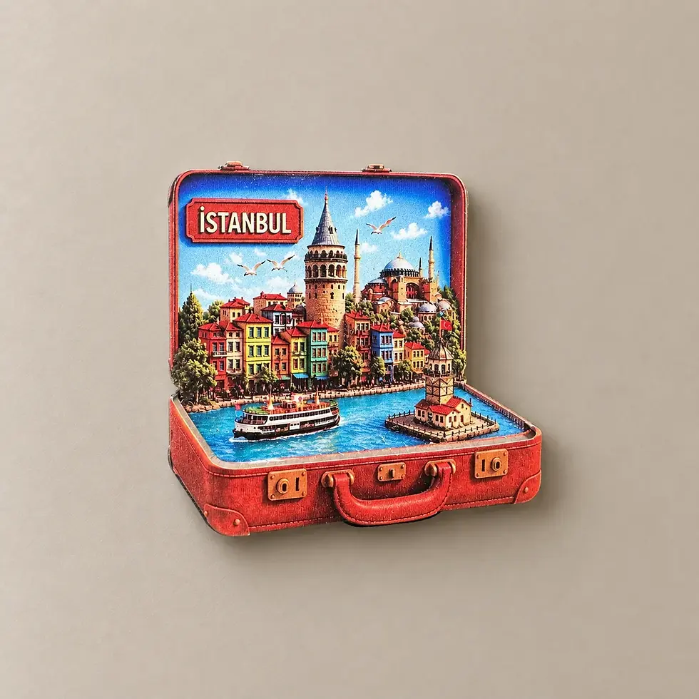 İstanbul Bavul Galata çift katlı magnet – By Bro Design