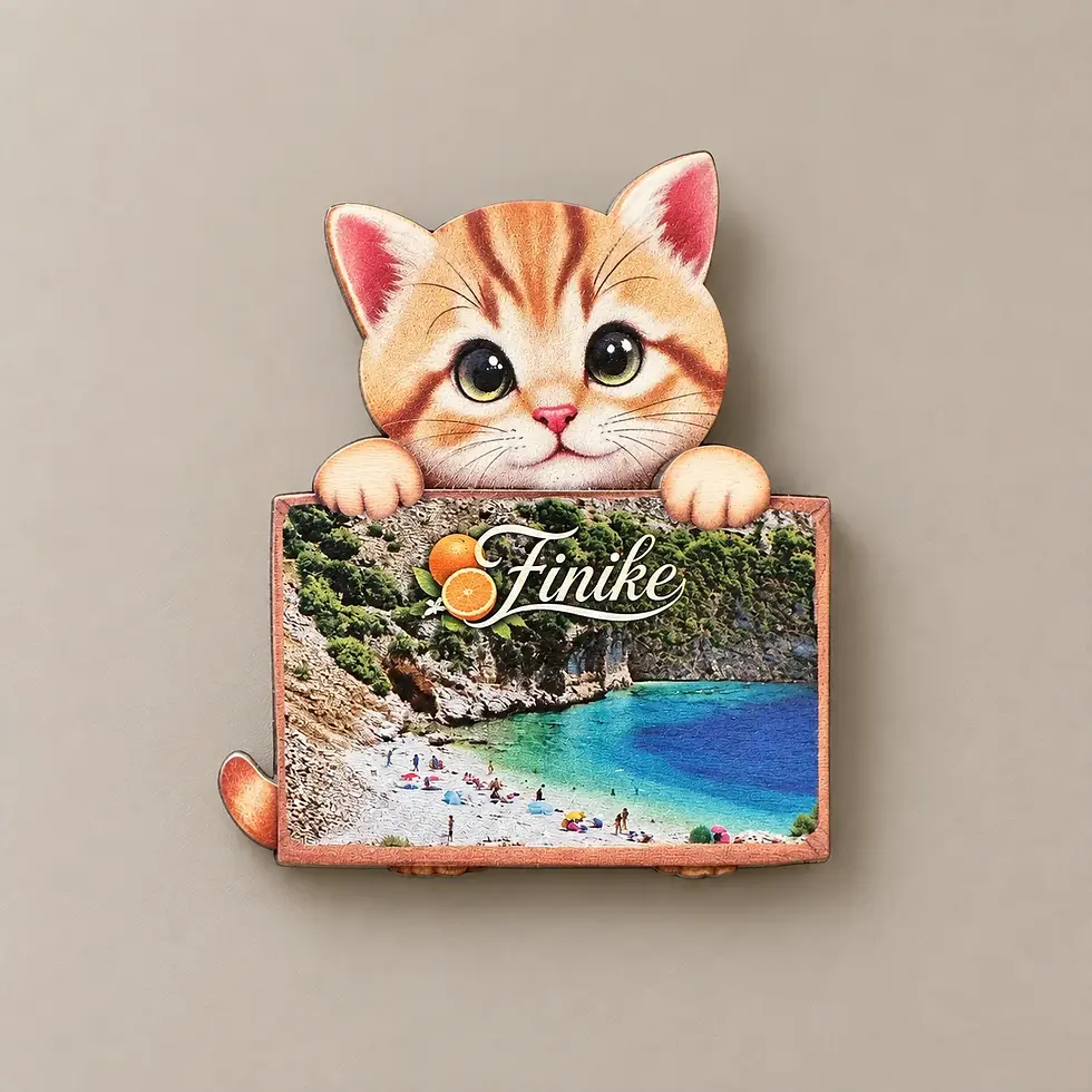 Finike Kedi çift katlı magnet – By Bro Design