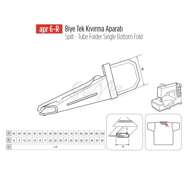 Biye Tek Kıvırma Apara 25x8mm / APR 6-R - 1