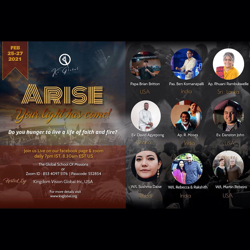 ARISE Your light has come!