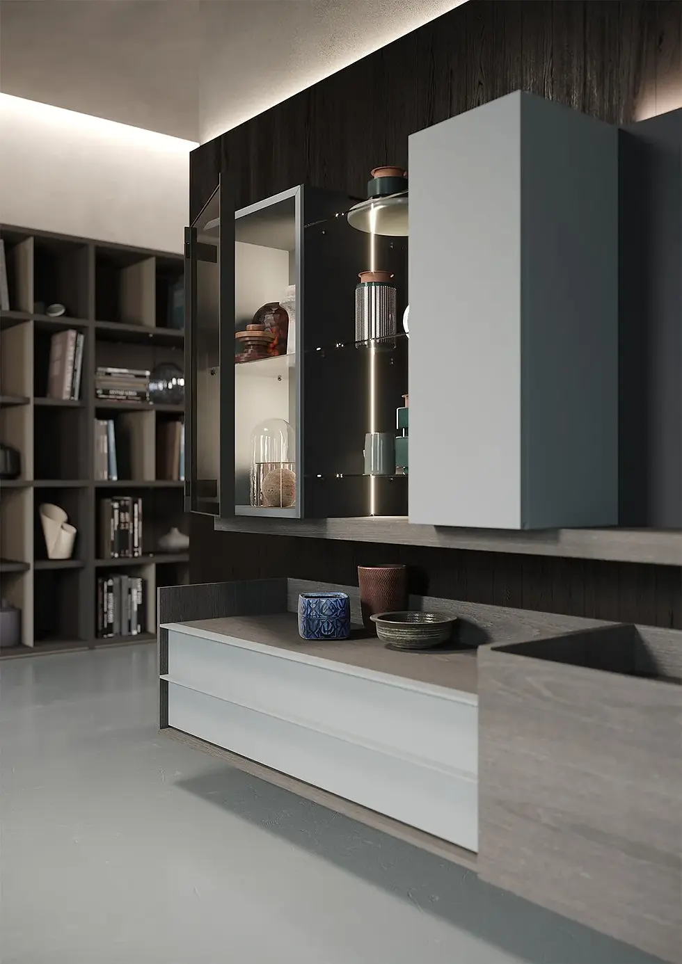 parete attrezzata moderna di design in offerta outlet MHID - foto 2
