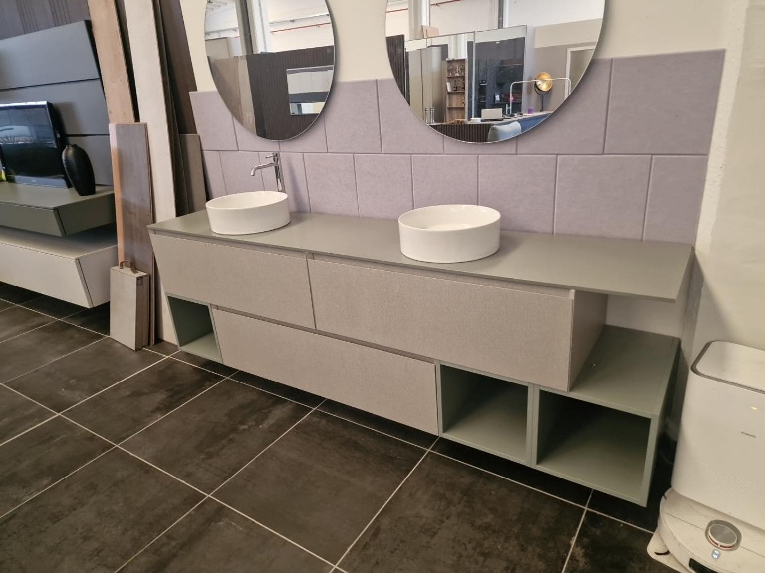 Mobile bagno A Zero 225 cm vista frontale