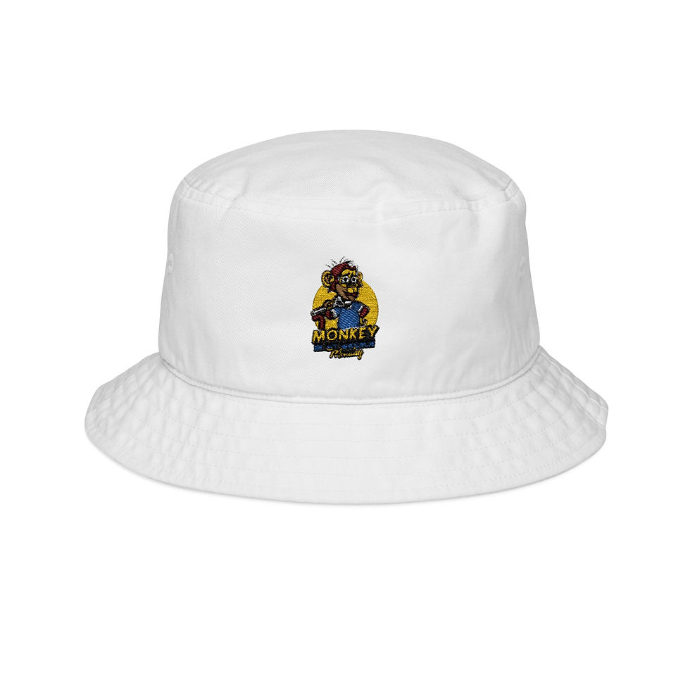 Thumbnail: Embroidered Sunflower Bear Bucket Hat – Cute Casual Outdoor Hat