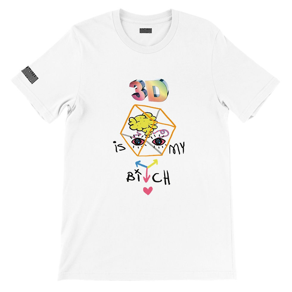 Thumbnail: 3D is my B*tch. - Premium Unisex Crewneck T-shirt