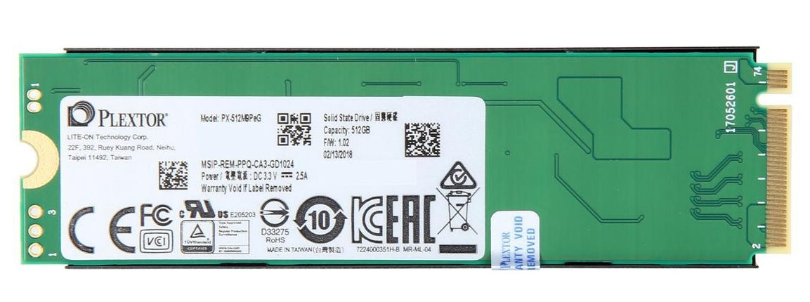 Plextor M9SPeGN 512GB M.2 2280 NVME SSD