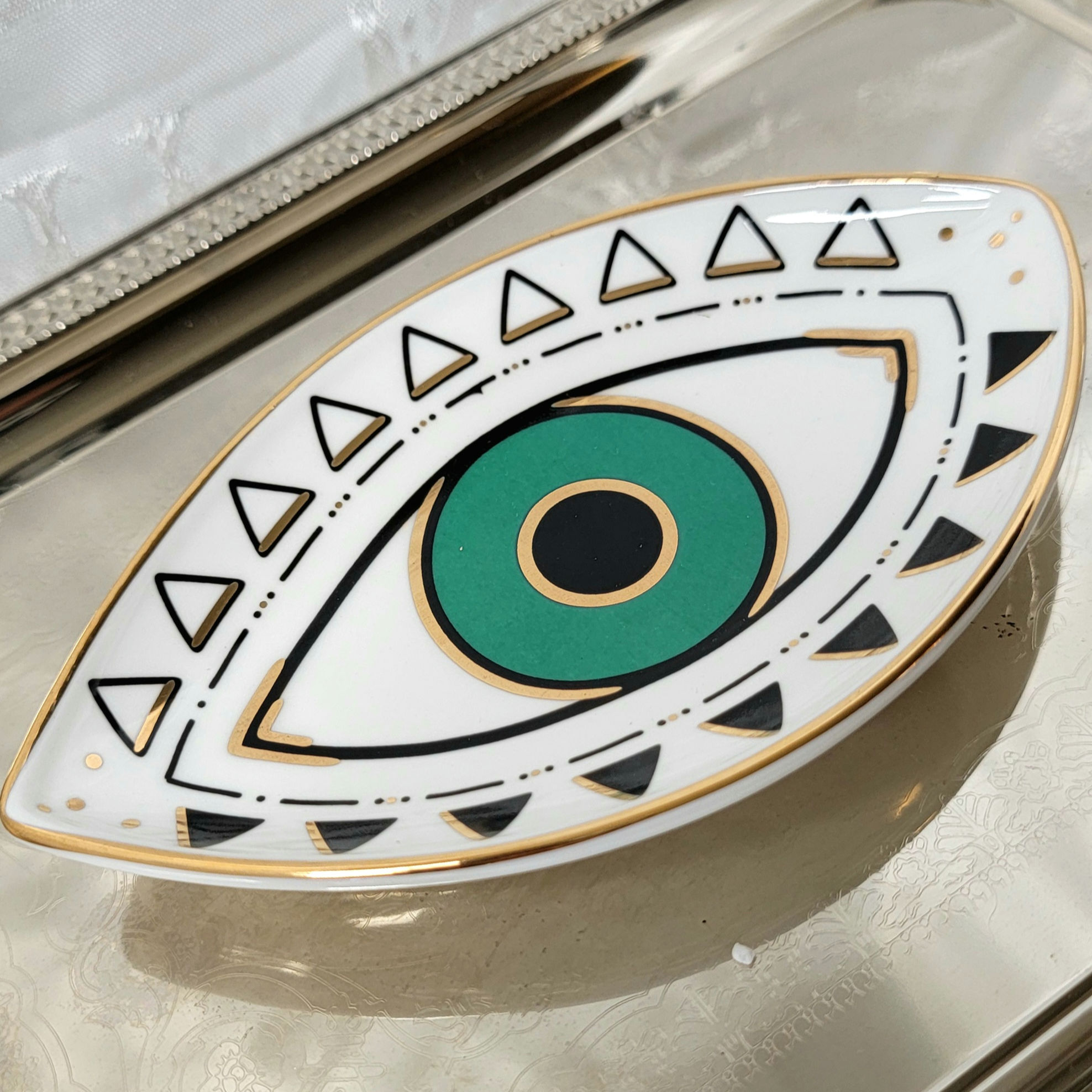 Green Evil Eye Trinket Dish 