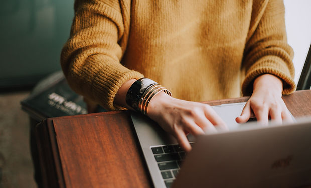 Woman Typing