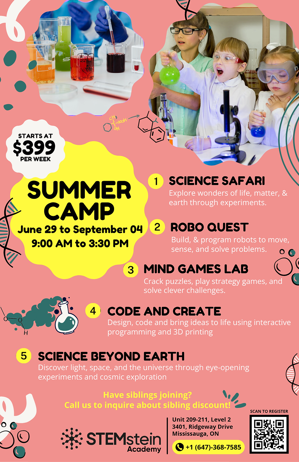 STEMstein Summer Camp 2026 – Mississauga