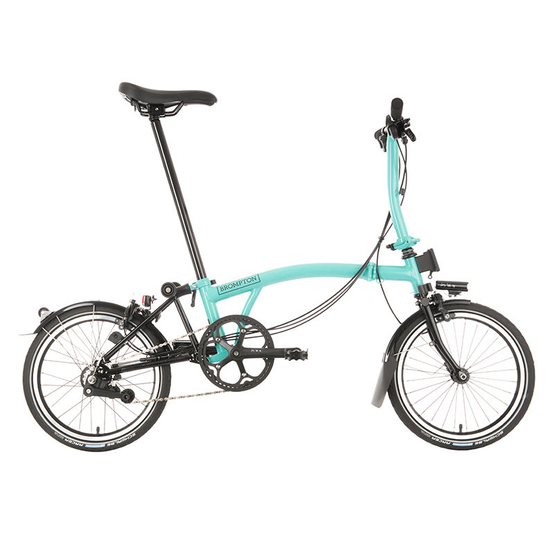 Brompton Black Edition Superlight S6L Turkish Green - Battery lighting