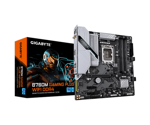 לוח אם GIGABYTE B760M GAMING PLUS WIFI DDR4 mATX LGA 1700 1GbE