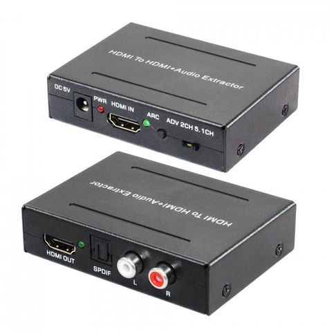 ממיר מכניסת HDMI ליציאות HDMI + אודיו אופטי S/PDIF + אודיו אנלוגי, רוחב פס 18Gbp