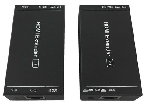 מרחיק HDMI על גבי כבל רשת יחיד CAT6 עד 50 מטר, תומך 1080P, 3D, POE