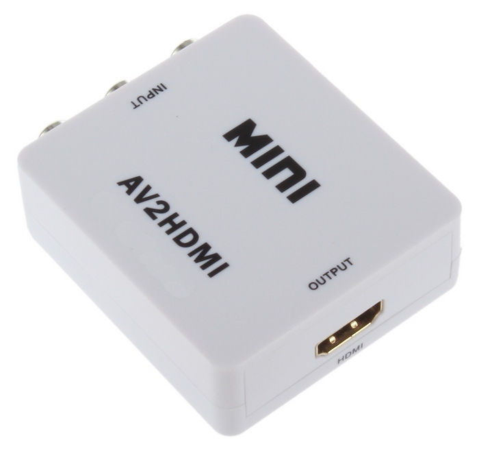 Thumbnail: ממיר 3xRCA (וידאו+אודיו) ל-HDMI, תומך 1080P