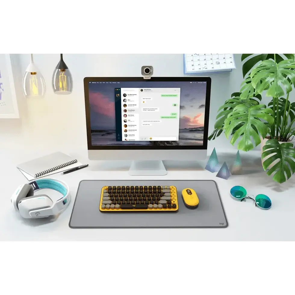 Thumbnail: מקלדת מכאנית אלחוטית שחור צהוב LOGITECH POP KEYS