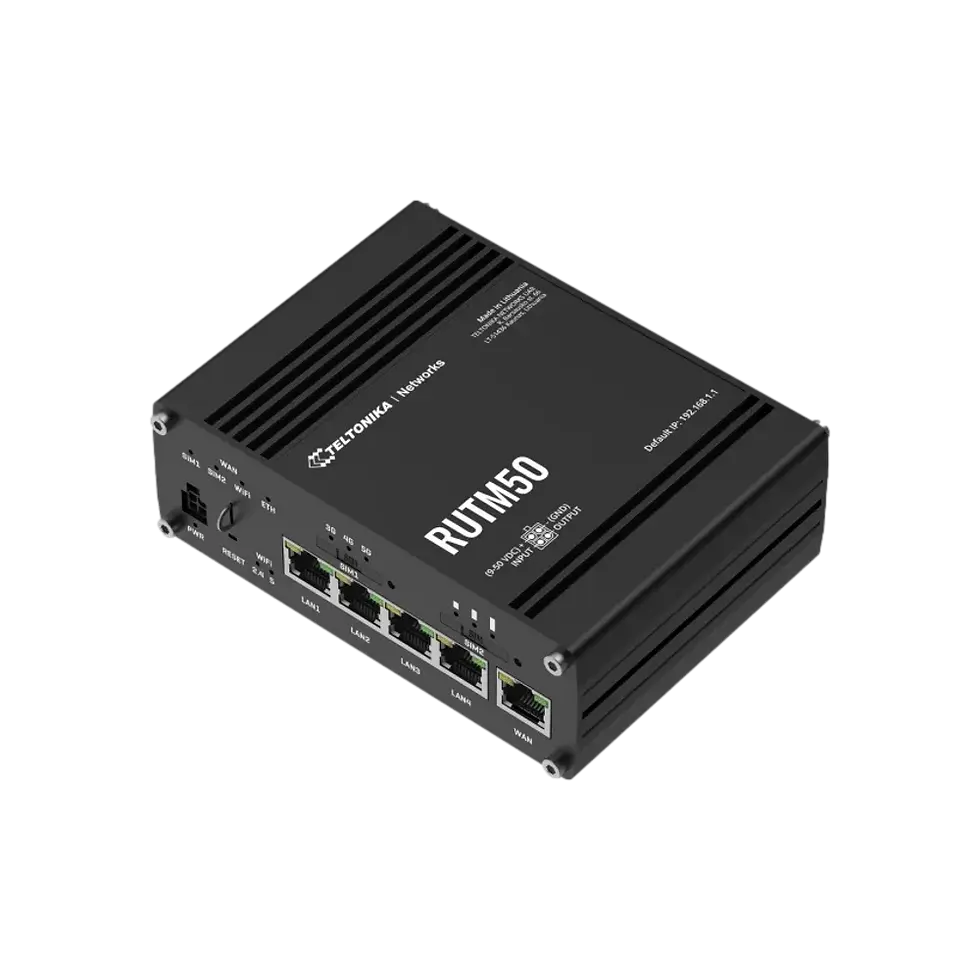 תמונה ממוזערת: נתב סלולרי תעשייתי RUTM50 5G מבית TELTONIKA