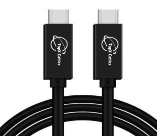 Thumbnail: כבל 10Gbps 100W USB3.2 GEN2, תקע USB C זכר - C זכר, תומך אודיו/וידאו 4k@60hz באו