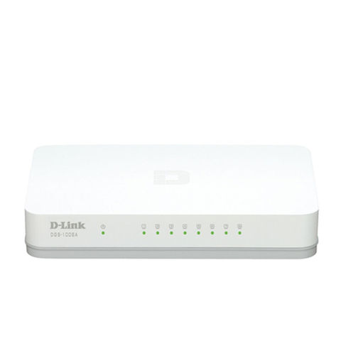 מתג לא מנוהל עם 8 פורטים במהירות 10/100/1000Mbps עם ספק כח חיצוני
