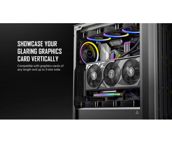 Thumbnail: כבל ותושבת לכ. מסך Vertical GPU Bracket White - Antec SHIFT ARGB