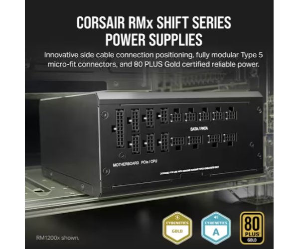 תמונה ממוזערת: ספק Corsair RM850X SHIFT 80 PLUS Gold Fully Modullar PCIE 5.0