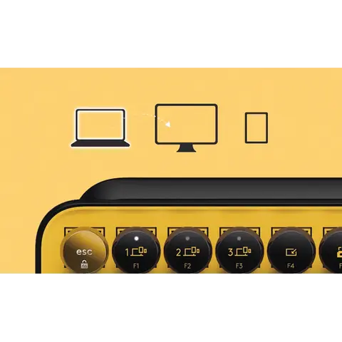 מקלדת מכאנית אלחוטית שחור צהוב LOGITECH POP KEYS