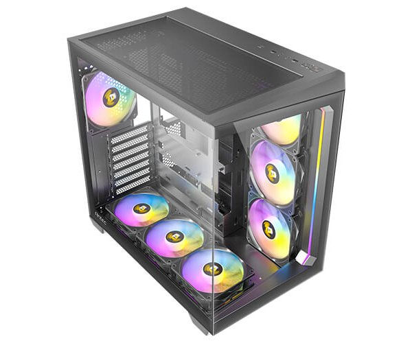 תמונה ממוזערת: מארז שחור Antec C5 ARGB Mid-Tower ATX 7x ARGB FANS Incl Type-C