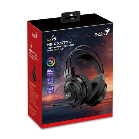 אוזניות גיימינג GENIUS GAMING HEADSET HS-GX570U