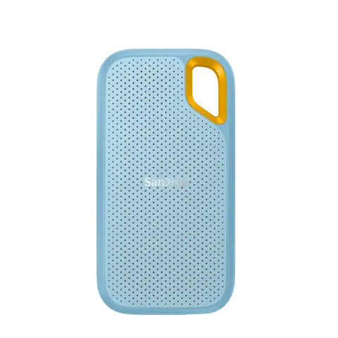 כונן חיצוני דגם Extreme Portable SSD בנפח 1TB בצבע תכלת מבית SanDisk