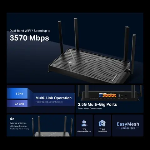 Archer BE230 BE3600 Router מבית TP-LINK