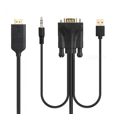 VGA to HDMI Converter (With Audio) USB-power