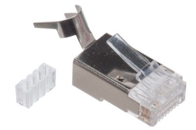 תקע RJ45 CAT7 מסוכך לכבל רשת, עם אינסרט לסידור המוליכים, מתאים ל-CAT7 של טלדור -