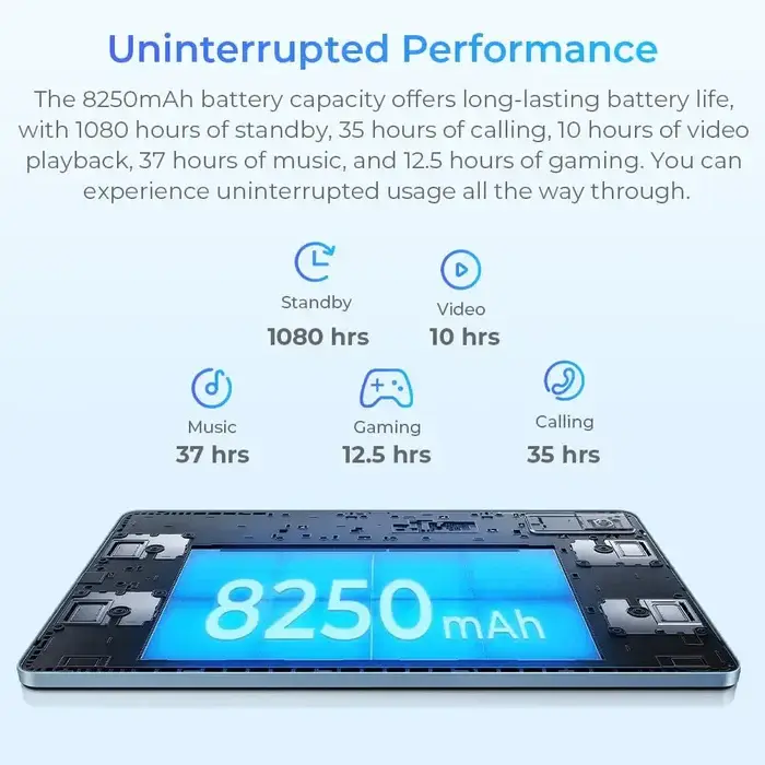 תמונה ממוזערת: טאבלט OUKITEL OT5S 4G 6+256 12 שחור סוללה 8250mAh