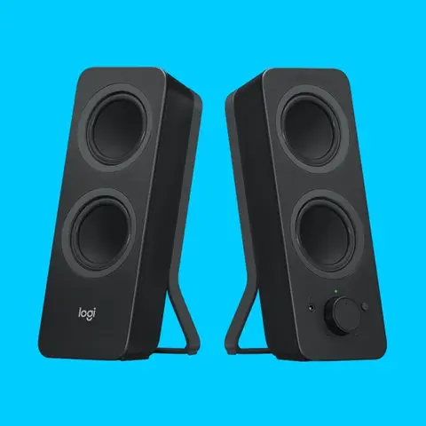 רמקולי סטריאו בלוטוס Z207 למחשב מבית Logitech שחור