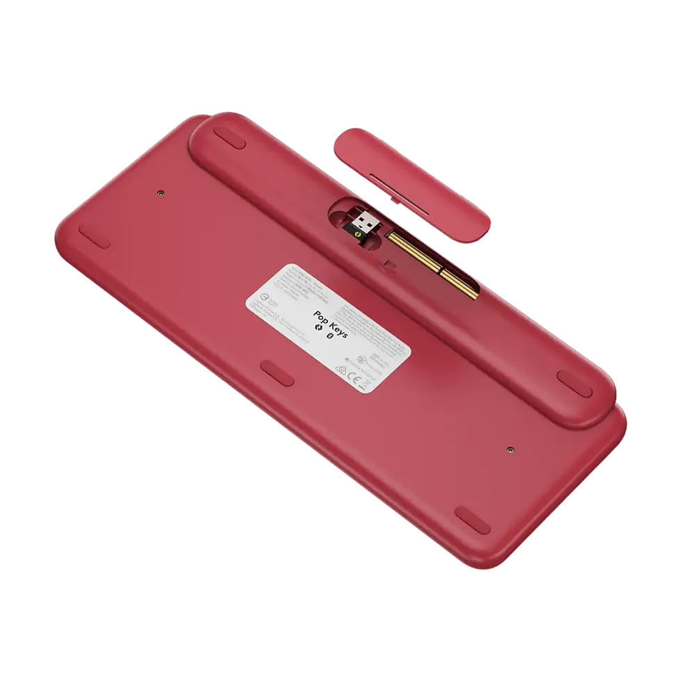 Thumbnail: מקלדת מכאנית אלחוטית אודם, ורוד LOGITECH POP Keys