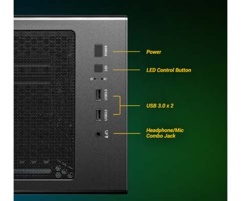 מארז Antec AX85 ARGB Mid-Tower Gaming Case 4XARGB 12mm Fan ATX