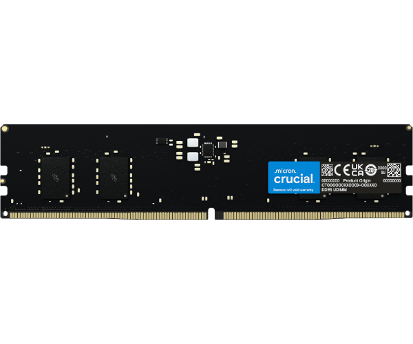 זכרון לנייח Crucial 64GB DDR5 5600Mhz C46 UDIMM Desktop Memory