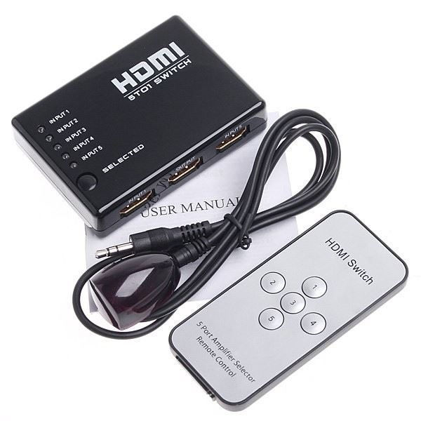 HDMI Switch 1 to 3 כולל שלט
