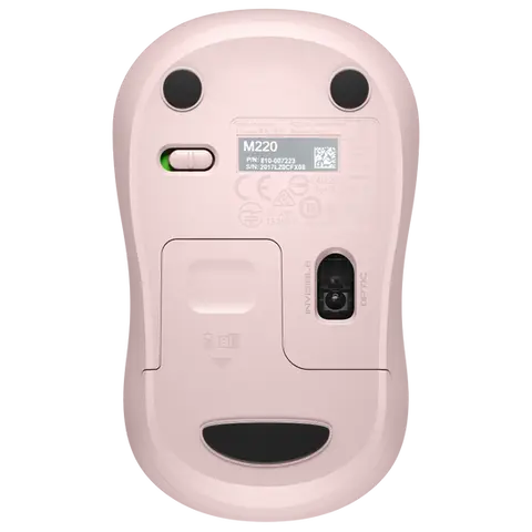 עכבר אלחוטי Logitech M240 Silent Bluetooth – צבע ורוד